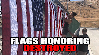 Flags Honoring 13 US Service Members RIPPED UP in California