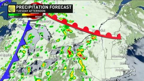 Potential for thunderstorms to turn severe with the risk of localized flooding and rotation