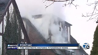 Fire destroys historic Fitzgerald home in Pontiac