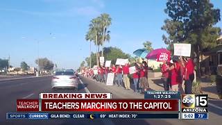 Teachers marching to Arizona capitol on Thursday