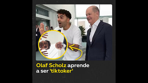 Enseñan a Olaf Scholz a ser ‘tiktoker’