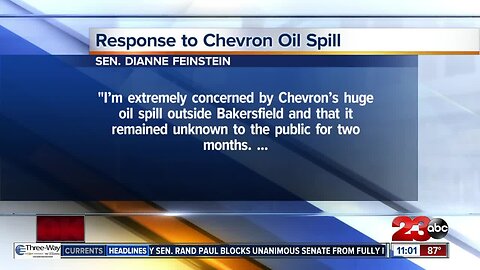 California Senator Dianne Feinstein issues statement on Chevron oil spill