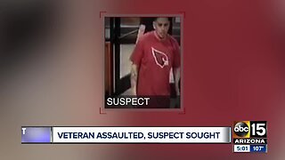 Veteran assaulted, suspect sought