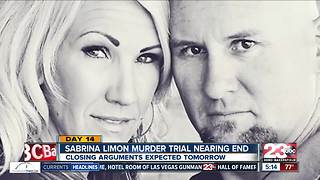 Closing arguments set for Tuesday after day 15 of the Sabrina Limon Murder Trial