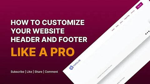 How to edit your website HEADER and FOOTER Section like a pro #wordpress #websiteheader #howto