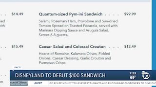 Avengers Campus to sell a $100 sandwich?