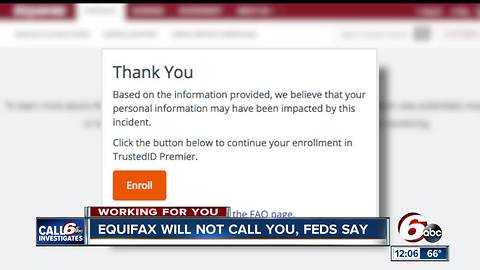 Equifax is NOT calling you, feds say