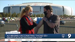 Gov. Ducey receives COVID-19 vaccine in Phoenix