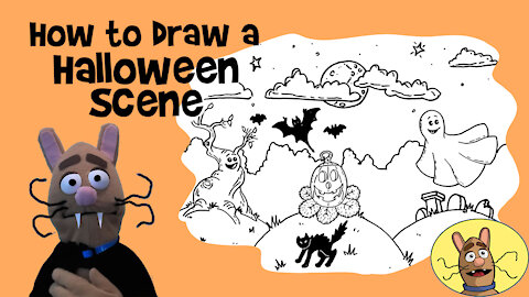 How to Draw a Halloween Scene