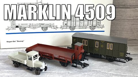 MARKLIN 4509 Maintenance Train Car Set - Unboxing & Review | HO Scale Märklin Vintage 1995