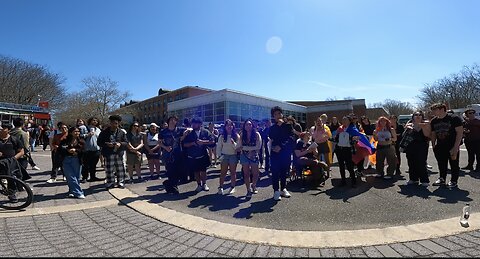 Stony Brook Univ (Long Island, NY): Police Test Me But I Hold My Ground, Holy Spirit Helps Me Draw a Huge Crowd, Police Return, Crowd Swells To Over 100 Students, Lesbians, Trans, Homosexuals, Hypocrites, Muslims, Jews All Oppose Me, Crowd Goes Wild!