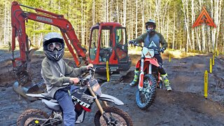 Building Backyard Dirt Bike Track from Scratch with Excavator