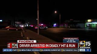 Hit-and-run driver accused of hitting and killing woman in Phoenix Sunday has been arrested