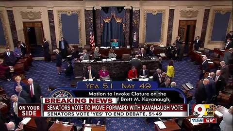 Senate votes to move forward with Kavanaugh vote