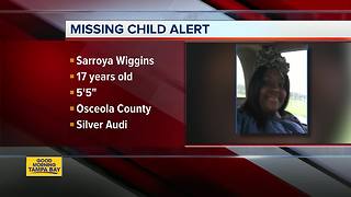 Florida missing child alert issued for 17-year-old girl last seen in Osceola