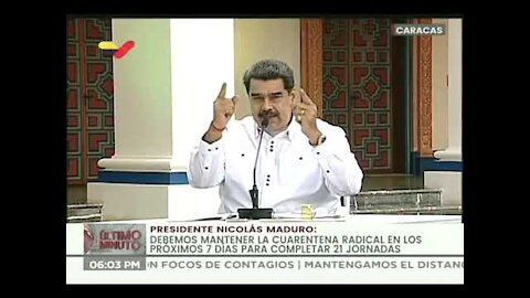 Nicolás Maduro decreta 7 días más de cuarentena radical por aumento de casos Covid-19 en Venezuela