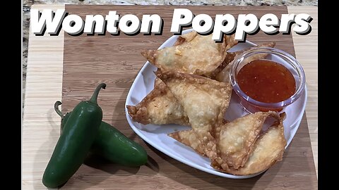 Cheese Wonton Jalapeno Poppers