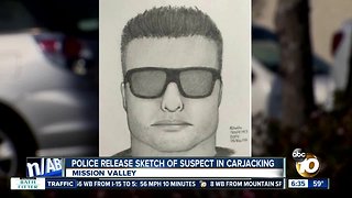 Sketch released of man suspected in Fashion Valley Mall carjacking