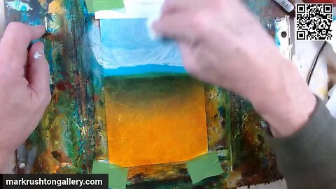 Repainting a Small Abstract Landscape Painting