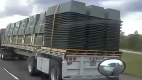 SemiTruck with FEMA coffins and Freemason symbols