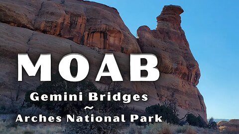MOAB - GEMINI BRIDGES - ARCHES NATIONAL PARK - Retired Couple takes Jeep Cherokee XJ Cross Country
