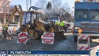 Plymouth water main break