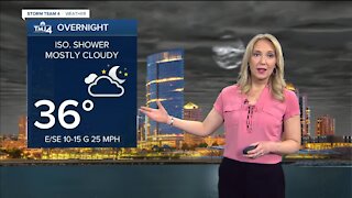 Chillier Sunday with a chance for late showers