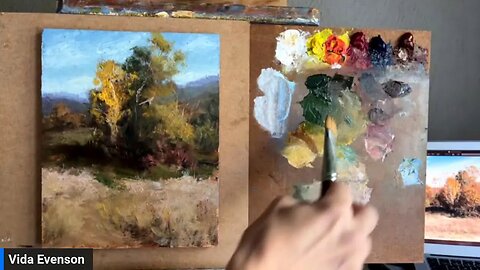 Serene Greek Landscape Oil Painting LIVE: Mastering the Second Layer with Vida Evenson Art