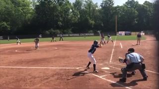 Young woman powers through using softball after suffering stroke