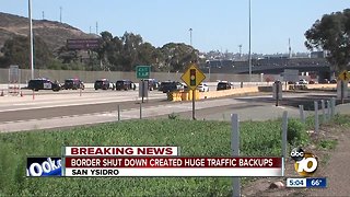 Border closure creates traffic backup