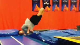 Gymnast's epic faceplant