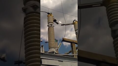 High Voltage Arc Caught on Camera