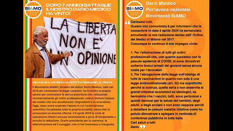“LA CASSAZIONE ANNULLA LA RADIAZIONE DEL DOTTOR DARIO MIEDICO!! UNA VITTORIA CONTRO IL SISTEMA DOPO SETTE ANNI DI BATTAGLIA LEGALE!!”😇💖🙏
