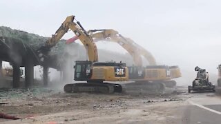 Demolition of I-70 viaduct begins