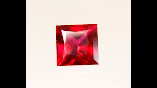 Hydrothermal Red Beryl Bixbite Princess Cut