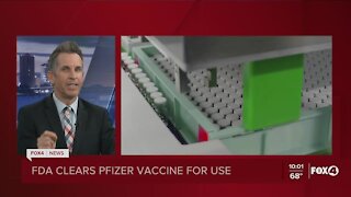 FDA clears Pfizer vaccine for use