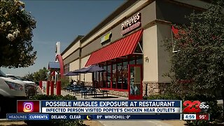 Health Alert: Possible measles exposure at Popeyes restaurant in Arvin