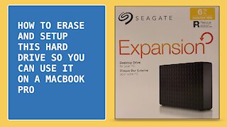 SEAGATE 6T, erase and format for MacBook Pro