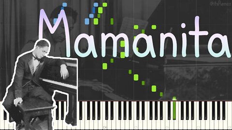 Jelly Roll Morton - Mamanita 1923 (Ragtime / Classic Jazz Piano Synthesia)