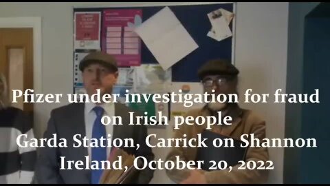 PFIZER UNDER INVESTIGATION FOR FRAUD ON IRISH PEOPLE