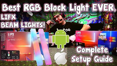 LIFX BEAM LIGHT - BEST RGB MODULAR BLOCK LIGHT SYSTEM! UNBOX, SETUP, APP CONNECTION & BEST ANIMATION