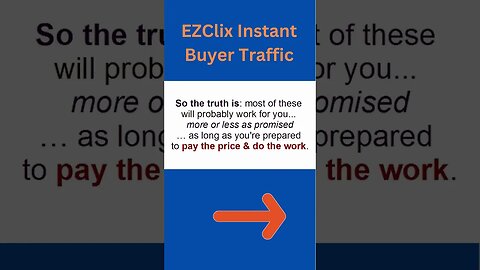 How To Use EZ Clix Instant Buyer Traffic Review - EZClix Instant Buyer Traffic Review #shorts