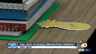 Final back-to-school preparations underway