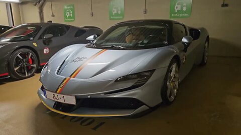 🔥😱Ferrari SF90 Argento Nurburgring with yellow decor 🔥😱