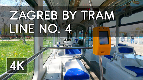 Zagreb Tram Rides - Tram Line No. 4: Savski most - Dubec, Dubec - Savski most - 4K UHD