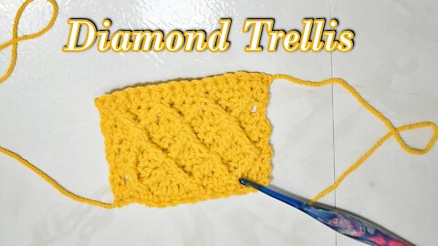 How to Crochet the Diamond Trellis Stitch