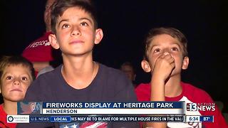 People enjoy fireworks in Las Vegas valley