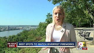 Best places to watch the Riverfest fireworks