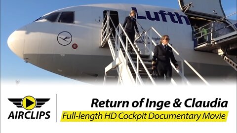 Inge & Claudia's MD-11F Adventure Novosibirsk-FRA: Lufthansa Cargo Ultimate Cockpit Movie [AIRCLIPS]