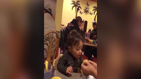 Little Boy’s First Lemon Taste Test